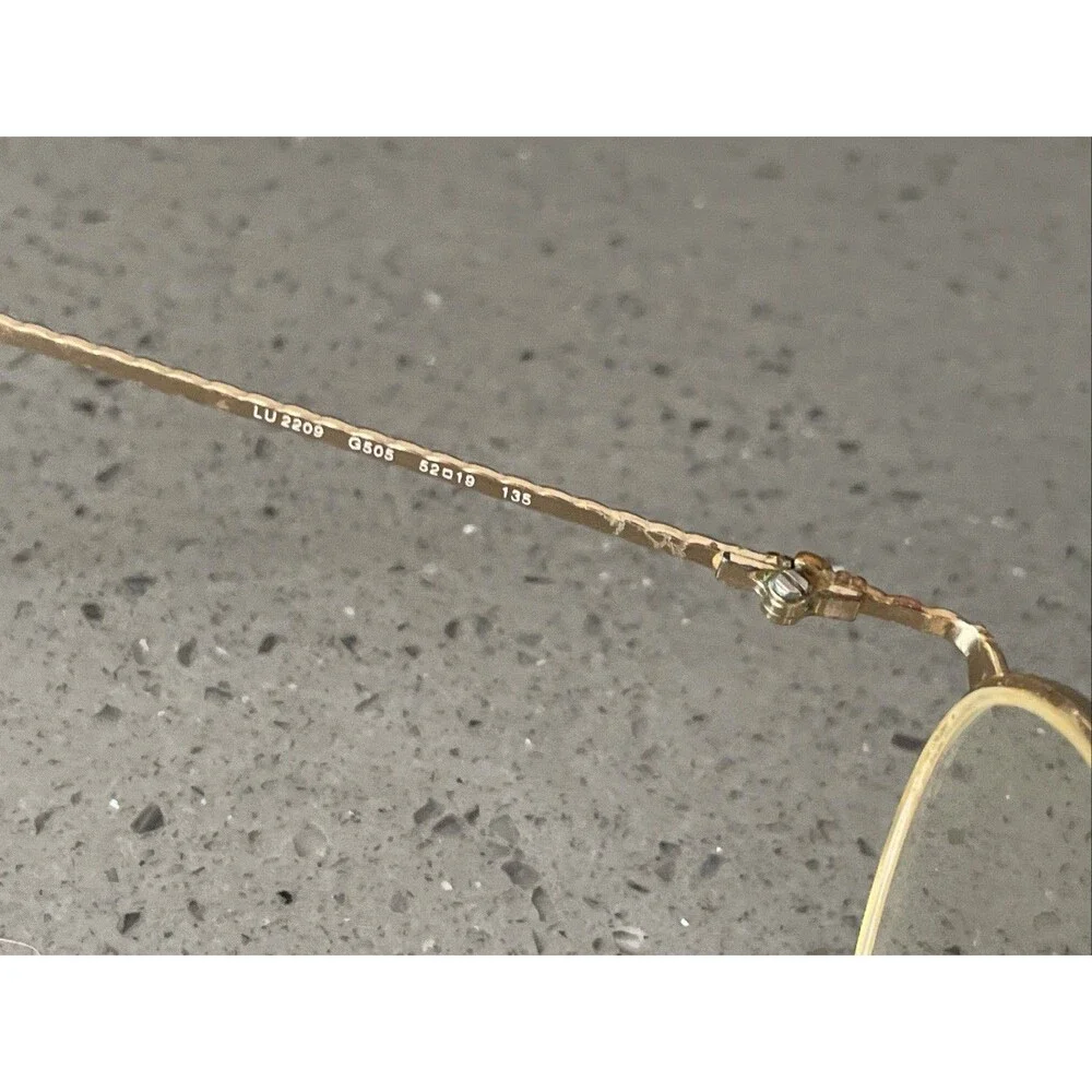 LUXOTTICA LU 2209 G505 GOLD MULTICOLOR EYEGLASSES GLASSES FRAMES ONLY 52-19-135